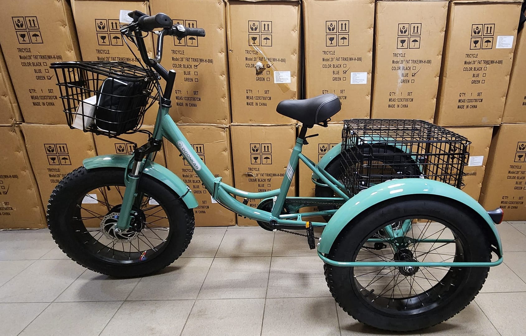 Трехколесный электрический велосипед для взрослого Doonkan Trike Fatbike Panda Электровелосипед складной Трицикл Дункан Трайк Панда