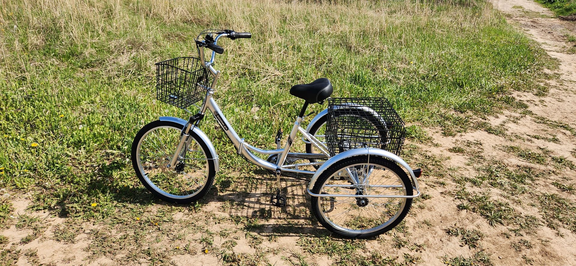 трехколесный велосипед для взрослых Doonkan Trike 24 silver Дункан Трайк Трицикл