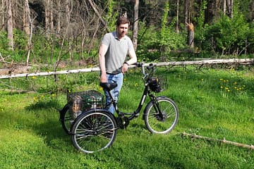 Электровелосипед трицикл Doonkan Trike 24 Трехколесный велосипед для взрослых складной 500w (57)
