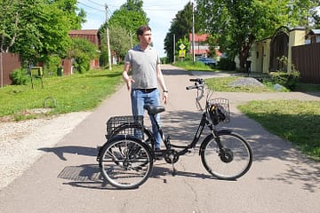 Электровелосипед трицикл Doonkan Trike 24 Трехколесный велосипед для взрослых складной 500w (9)