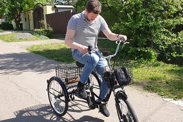 Электровелосипед трицикл Doonkan Trike 24 Трехколесный велосипед для взрослых складной 500w (18)