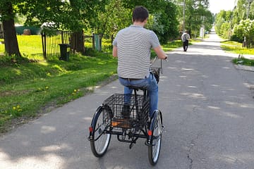 Электровелосипед трицикл Doonkan Trike 24 Трехколесный велосипед для взрослых складной 500w (20)