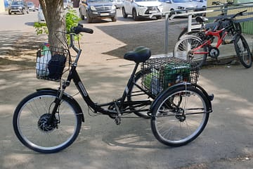Электровелосипед трицикл Doonkan Trike 24 Трехколесный велосипед для взрослых складной 500w (22)